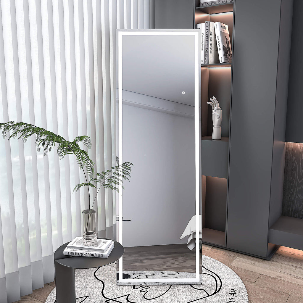 Vertical LED Full-Length Mirror with 3-Color Adjustable Light