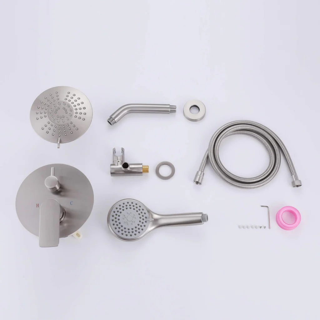 High-Pressure Rainfall Shower System with 5-Function Handheld and Pressure Balance Valve