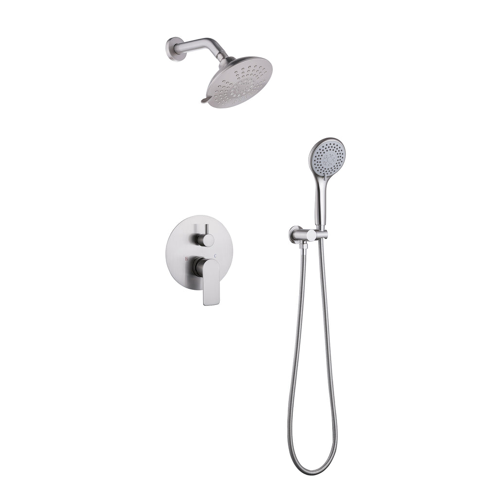 Bathroom Shower Faucet Set with 5-Function Rain Shower Head