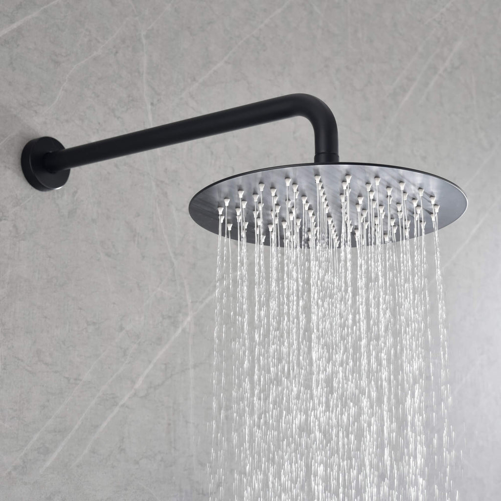 Wall-Mounted Shower System with Rain Shower Head and Handheld Shower