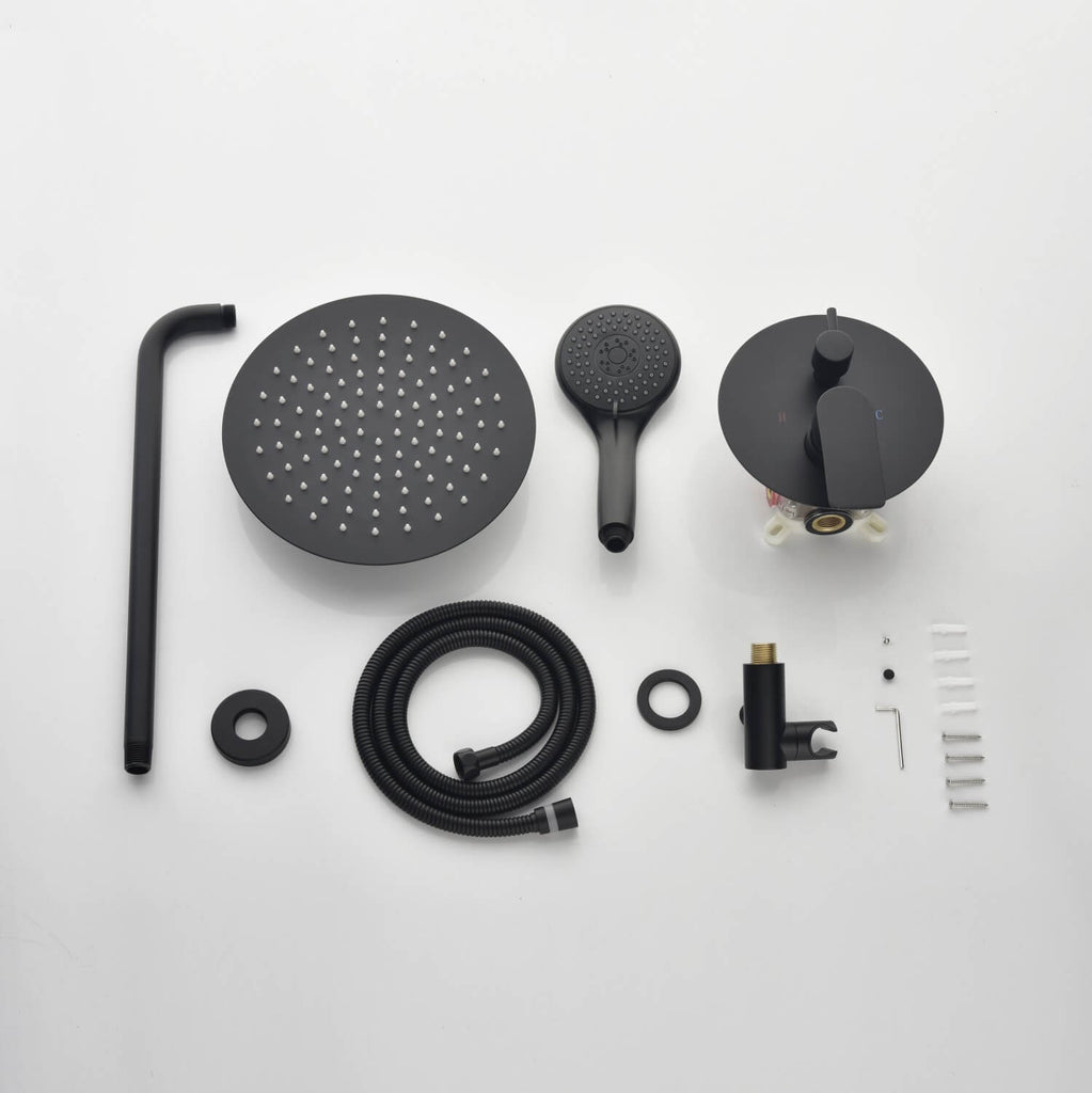 Wall-Mounted Pressure Balance Shower System with Handheld