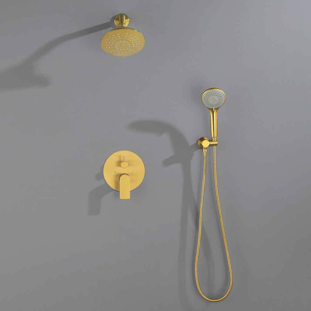High-Pressure Rainfall Shower System with 5-Function Handheld and Pressure Balance Valve
