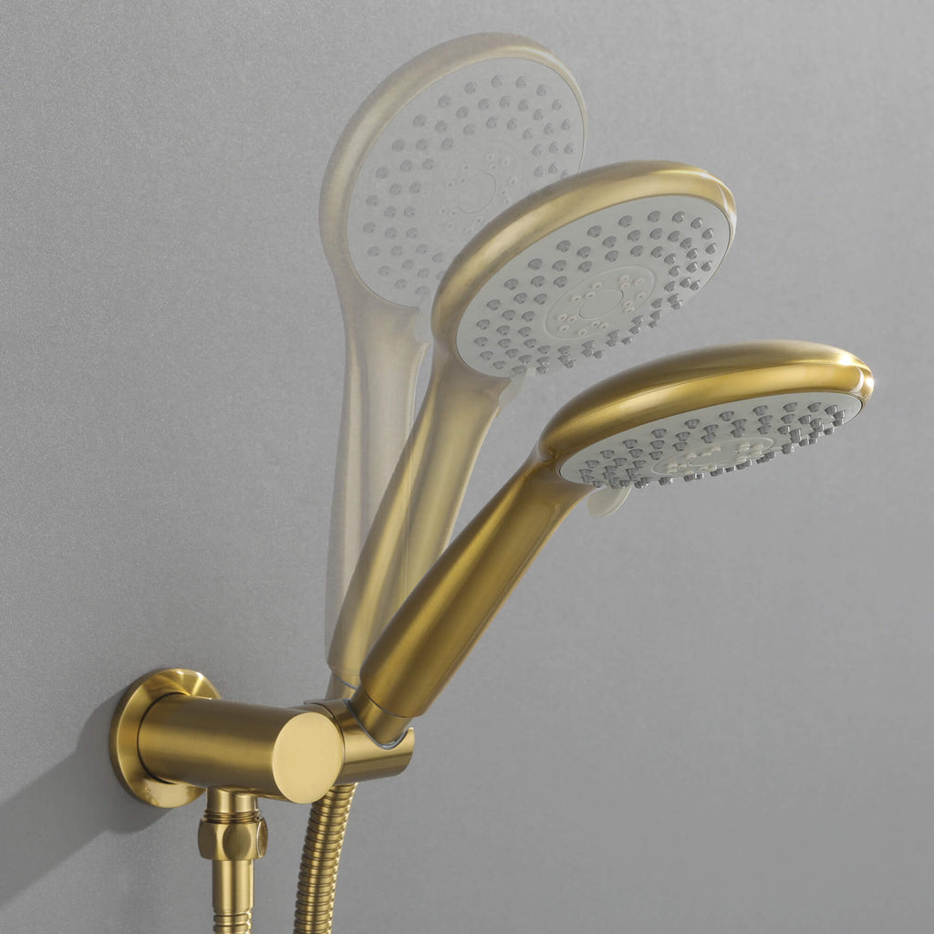 High-Pressure Rainfall Shower System with 5-Function Handheld and Pressure Balance Valve