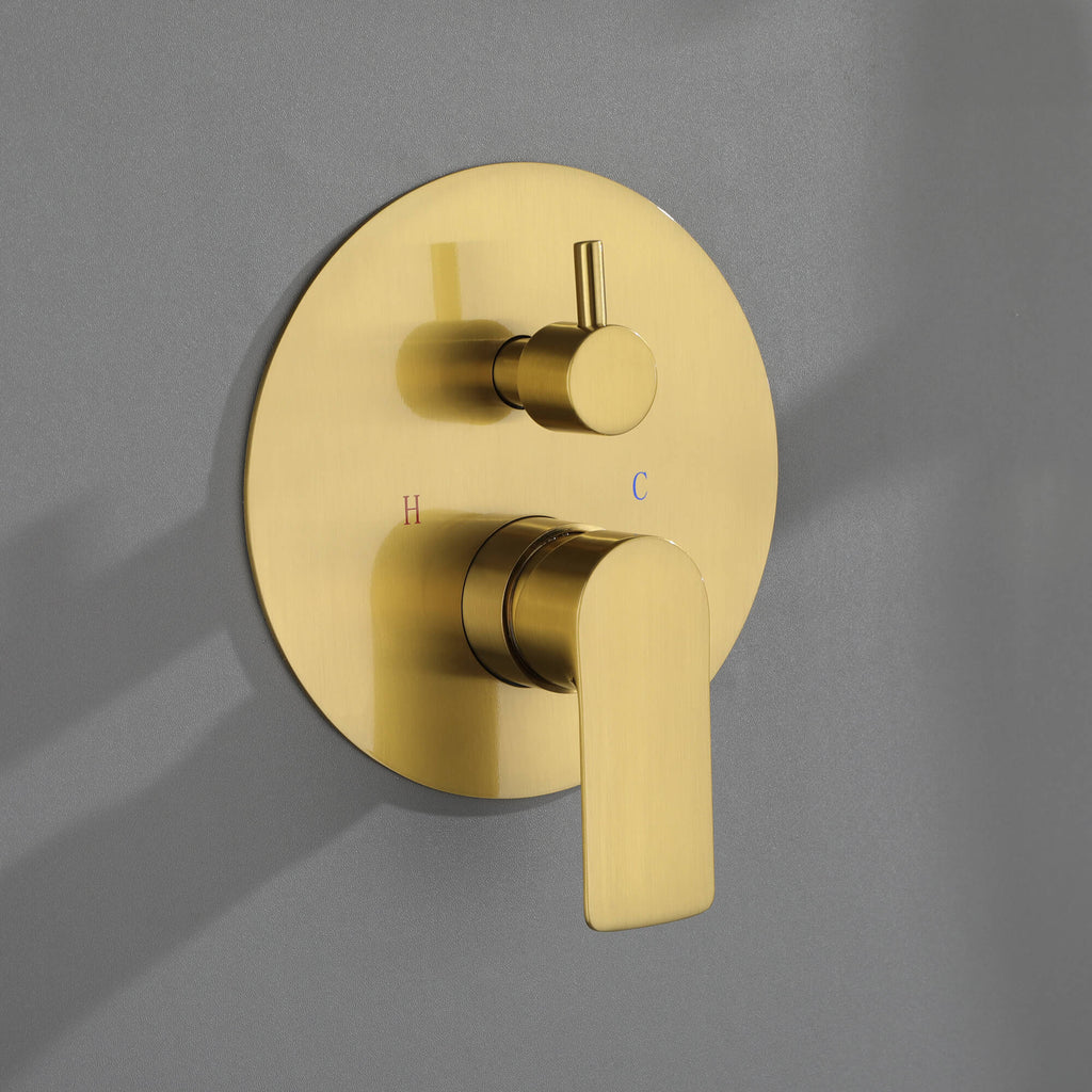 High-Pressure Rainfall Shower System with 5-Function Handheld and Pressure Balance Valve
