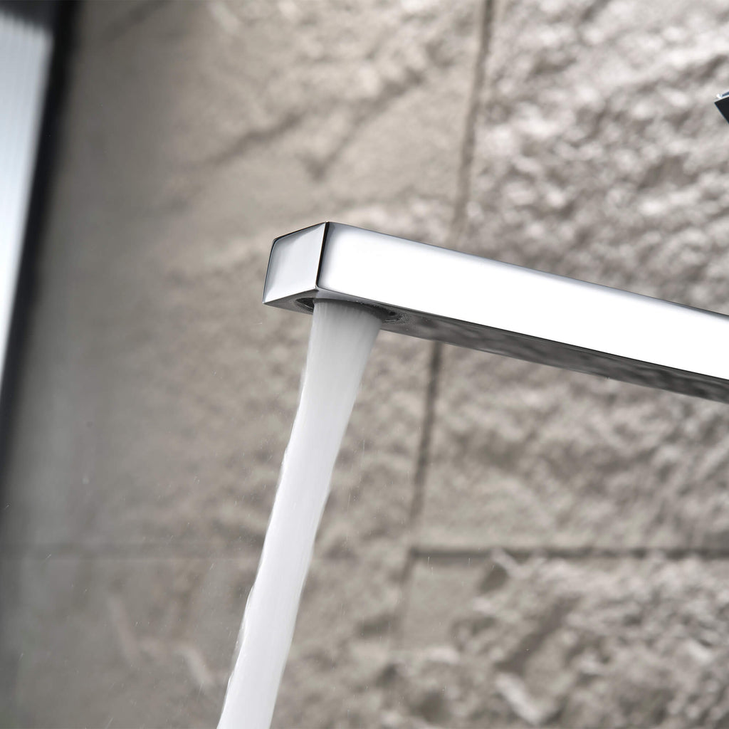 Single-Handle Bathroom Vessel Sink Faucet with Deck Plate
