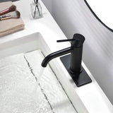 Knurled Single Handle Bathroom Faucet with Deck Plate Fits 1 or 3 Hole Vanity