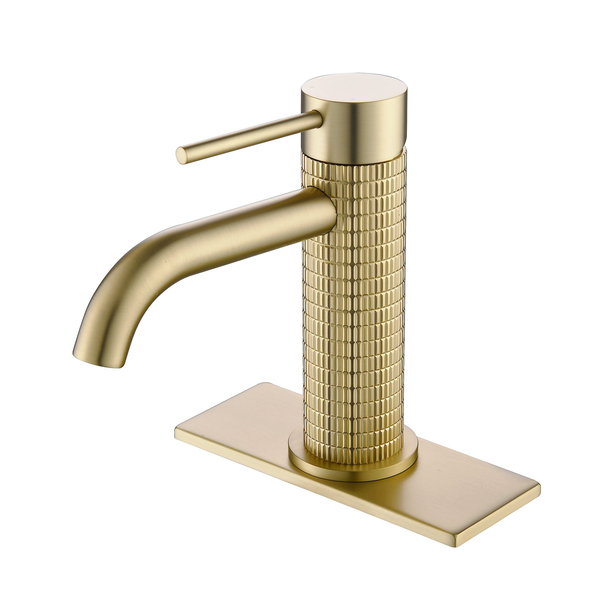 Functional Single-Handle Bathroom Sink Faucet with Cover Plate
