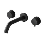 Minimalist Wall Faucet with Round Handles and Matte Finish