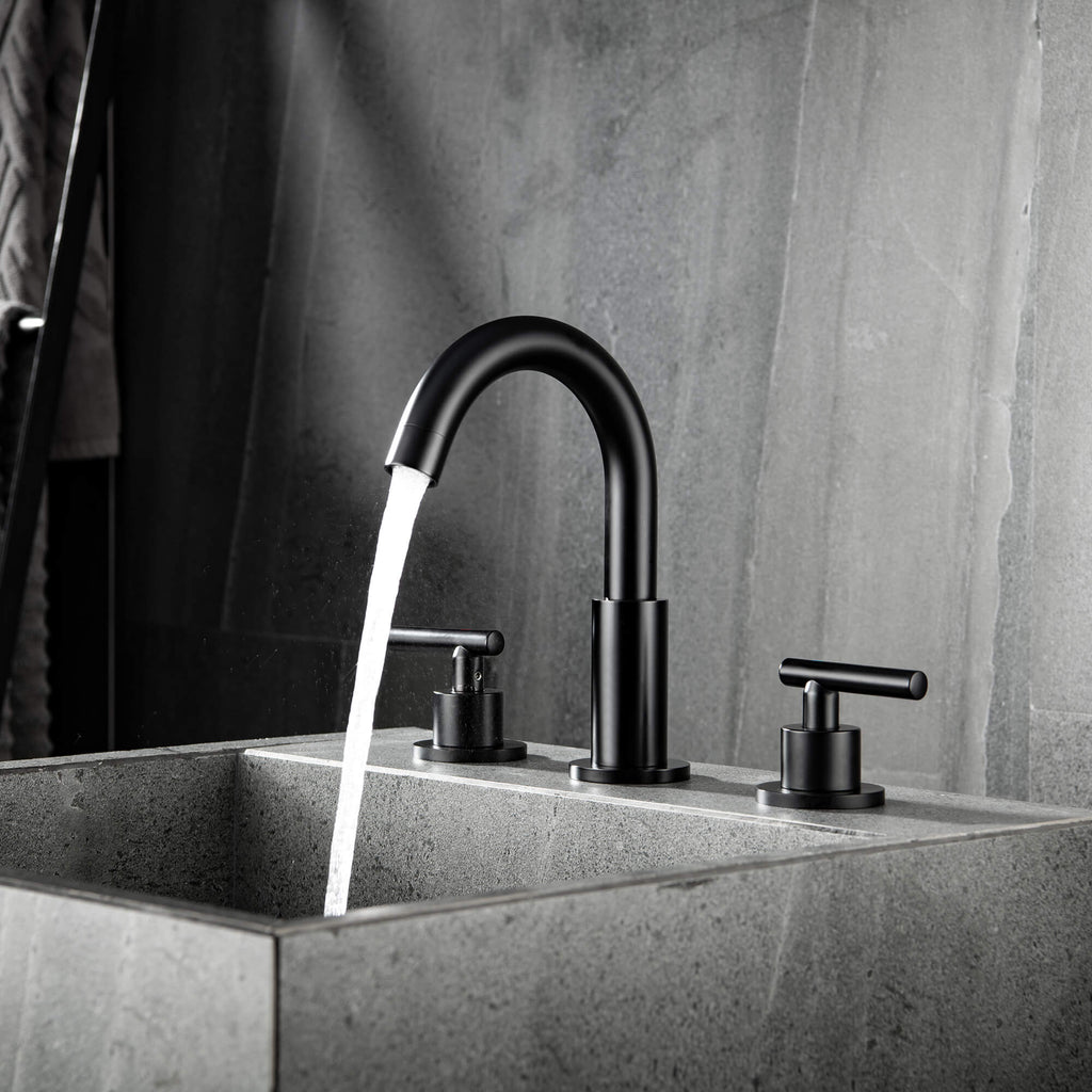 2- handle bathroom sink faucet opening
