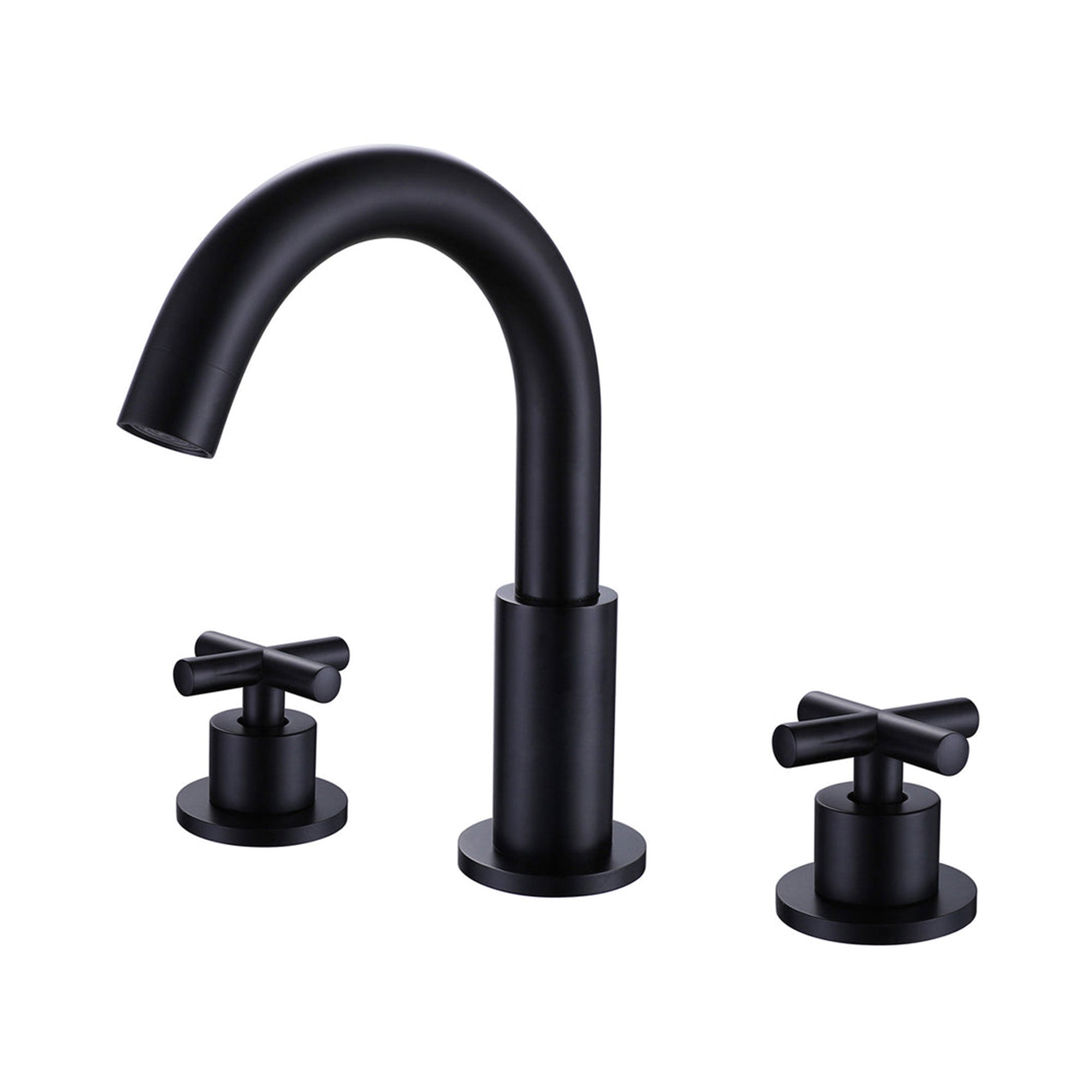Cross Handle Vanity Faucet with High Arc Spout
