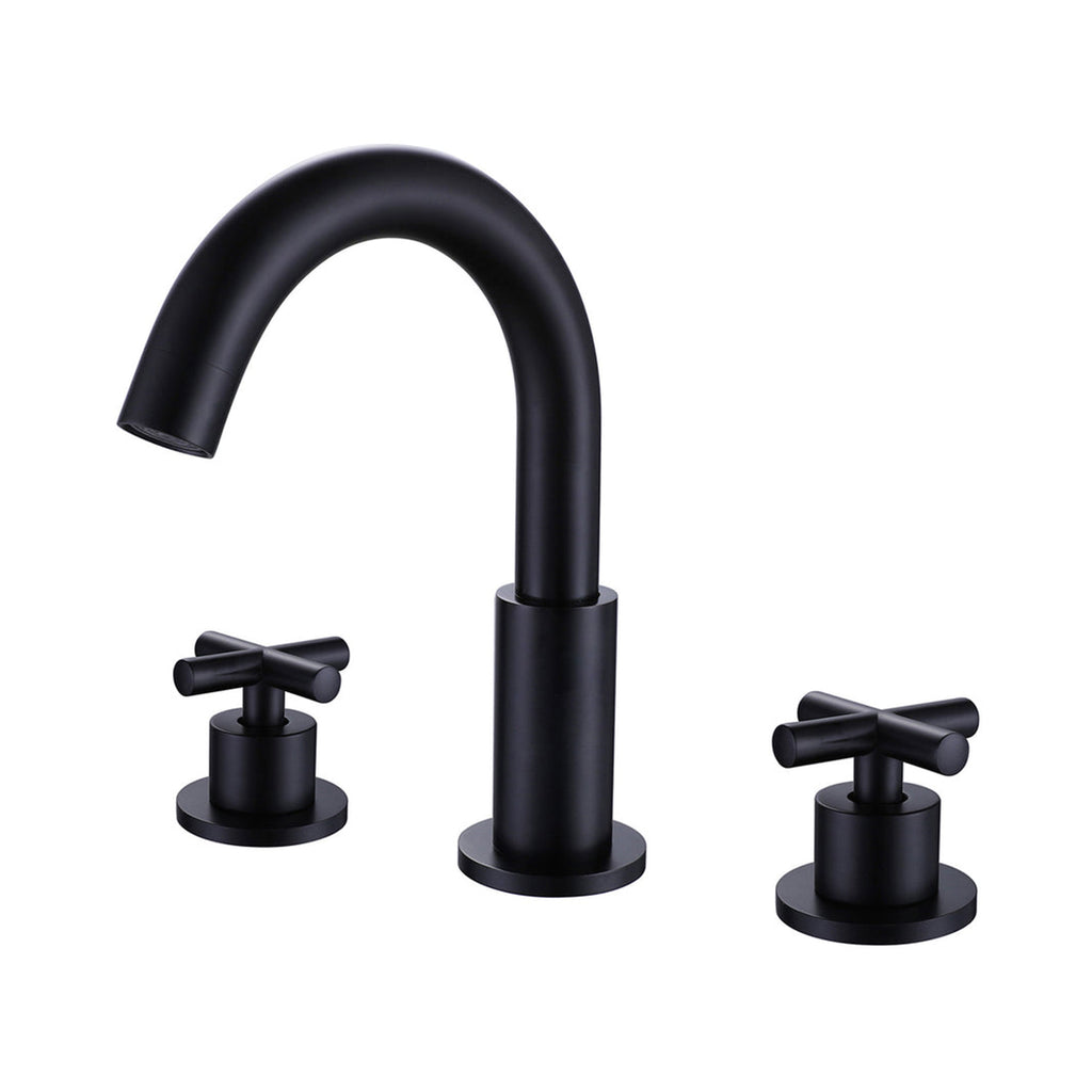 Cross Handle Vanity Faucet with High Arc Spout