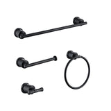 Wall-Mounted Brushed Gold 4-Piece Bathroom Hardware Set with Classic Design