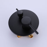 Wall-Mounted Tub Filler with Shower Wand for Modern Bathroom Wall Installation