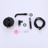 Wall-Mounted Tub Filler with Shower Wand for Modern Bathroom Wall Installation