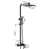3-Function Shower System with Rainfall Shower Head Handheld Sprayer and Tub Spout Wall-Mounted
