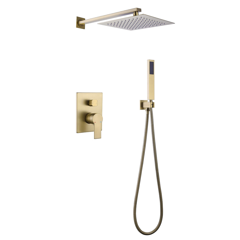 Wall-Mounted Rain Shower System with Pressure-Balanced Valve