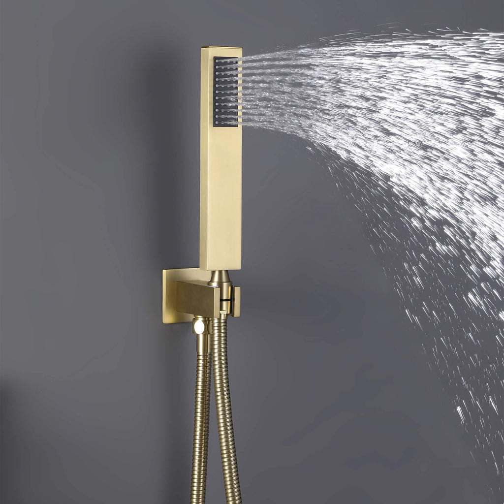 Wall-Mounted Rain Shower System with Pressure-Balanced Valve