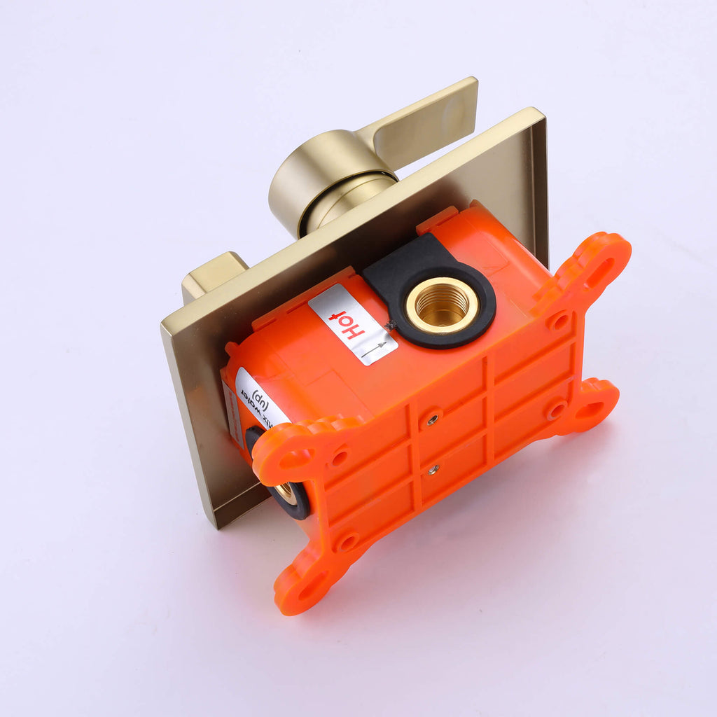 Wall-Mounted Rain Shower System with Pressure-Balanced Valve