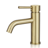 Compact Vanity Mixer with Single Lever and Arc Spout