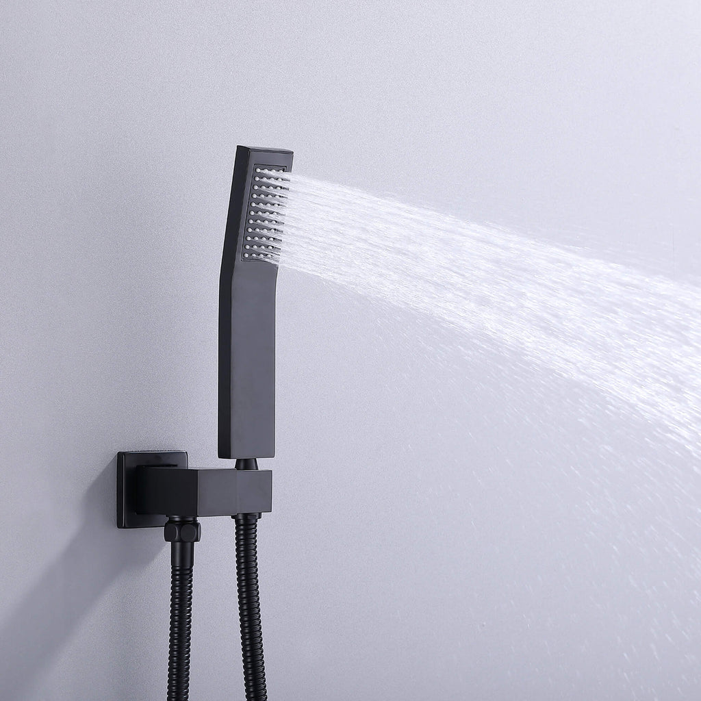 Shower System with 4 Body Jets and Rain Shower Head