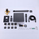 Shower System with 4 Body Jets and Rain Shower Head