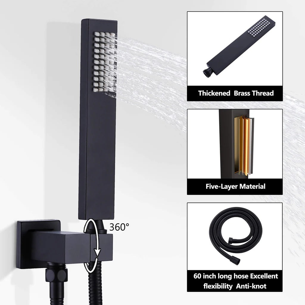 Ceiling-Mounted Single Handle Rain Shower Set