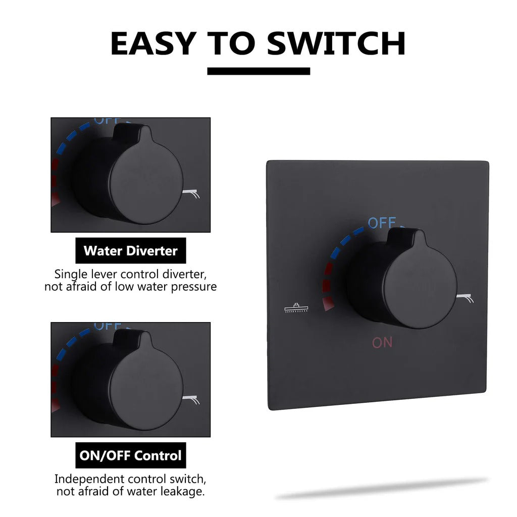 Ceiling-Mounted Single Handle Rain Shower Set