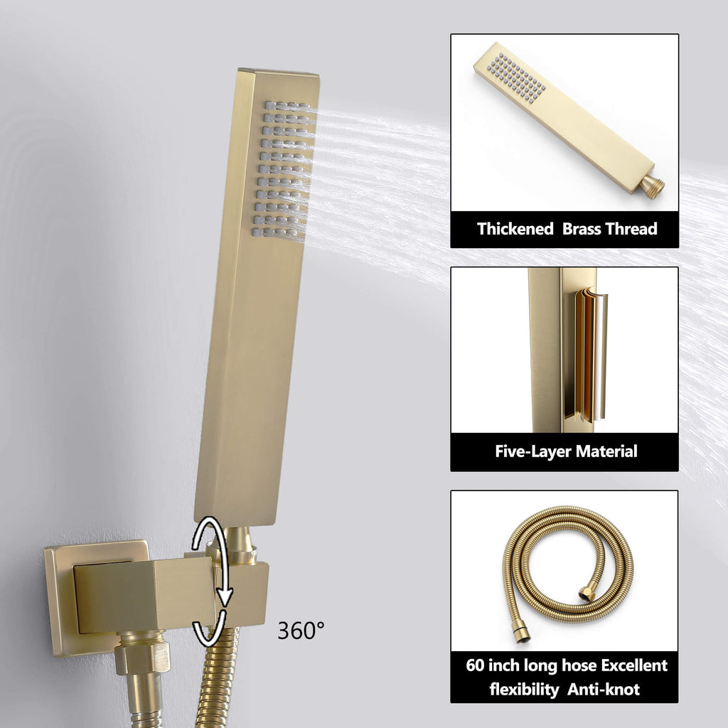 Ceiling-Mounted Single Handle Rain Shower Set