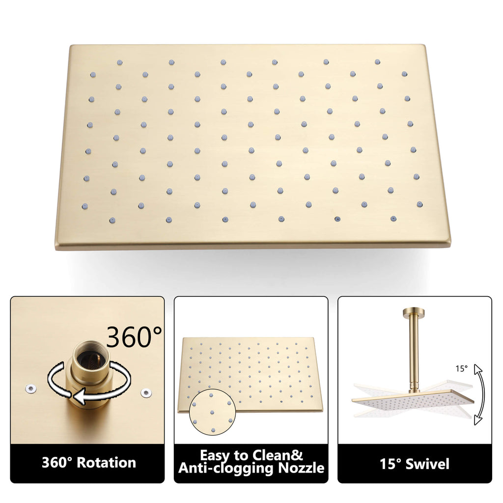 Ceiling-Mounted Single Handle Rain Shower Set
