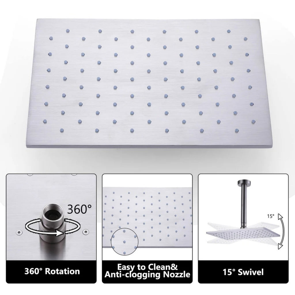 Ceiling-Mounted Single Handle Rain Shower Set