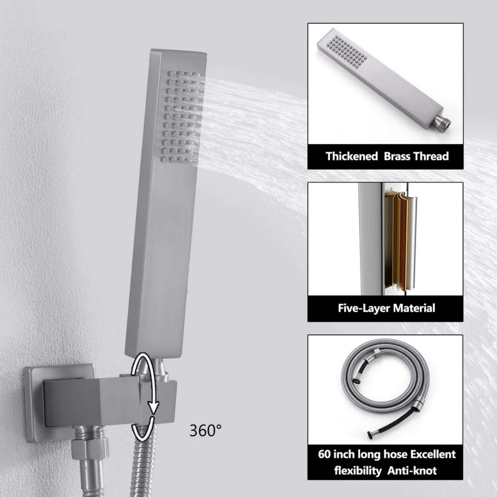 Ceiling-Mounted Single Handle Rain Shower Set