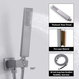Concealed Ceiling Mount Single Handle Brushed Nickel Shower Faucet Set RB1023