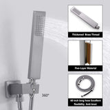 Concealed Ceiling-Mounted Single Handle Brushed Nickel Shower Faucet Set
