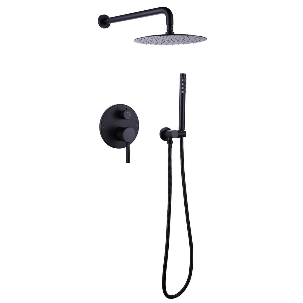 Wall-Mounted Pressure Balance Shower System with Handheld
