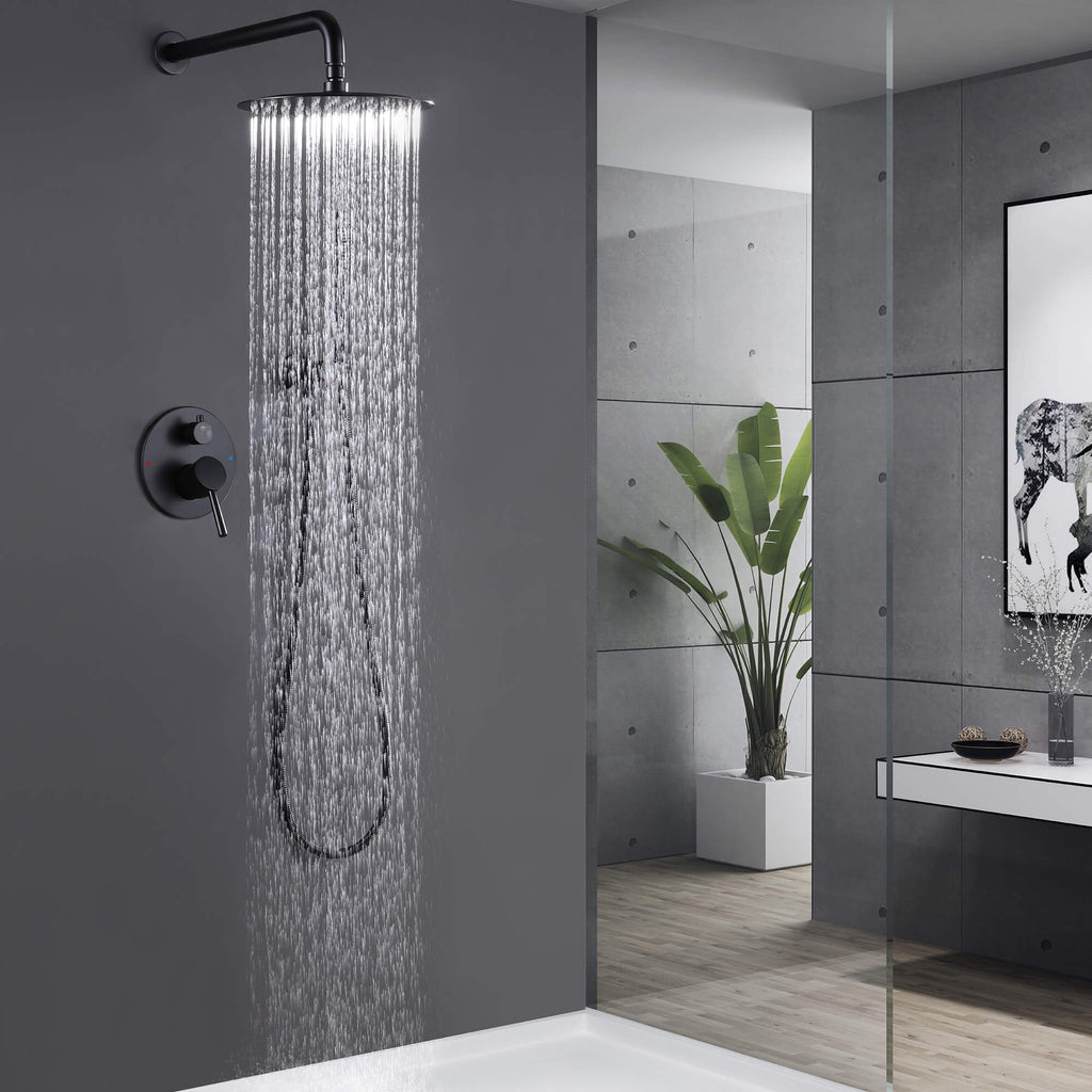 Wall-Mounted Pressure Balance Shower System with Handheld