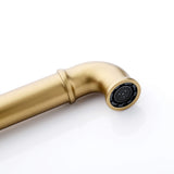 Double Valve Bathroom Faucet with Industrial Spout for Vessel Sink