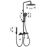 Wall Mount 4-Function Shower System with Adjustable Slide Bar and Spray Gun RB1187
