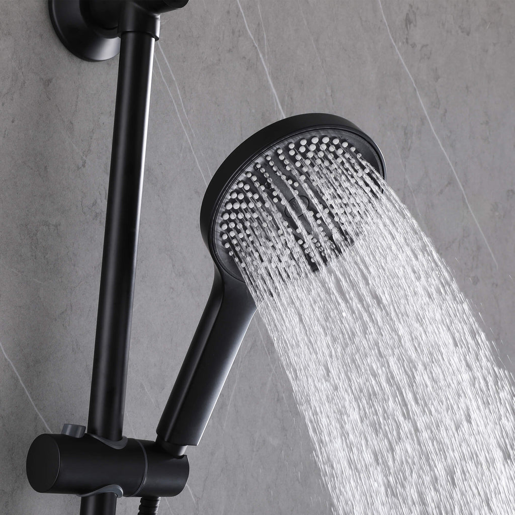 Wall-Mounted Shower System with Handheld Shower and Soap Dish