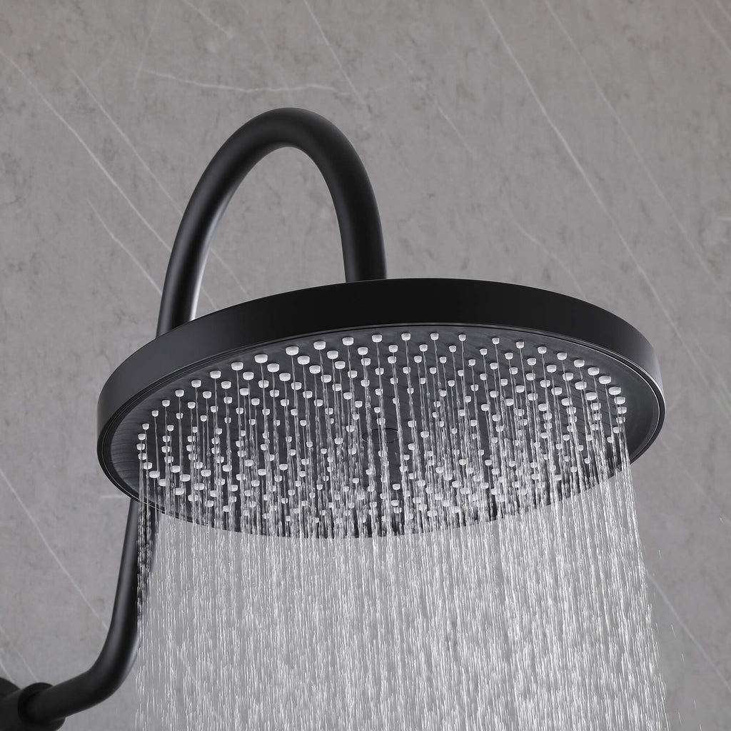 Wall-Mounted Shower System with Handheld Shower and Soap Dish