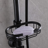 Wall-Mounted Shower System with Handheld Shower and Soap Dish