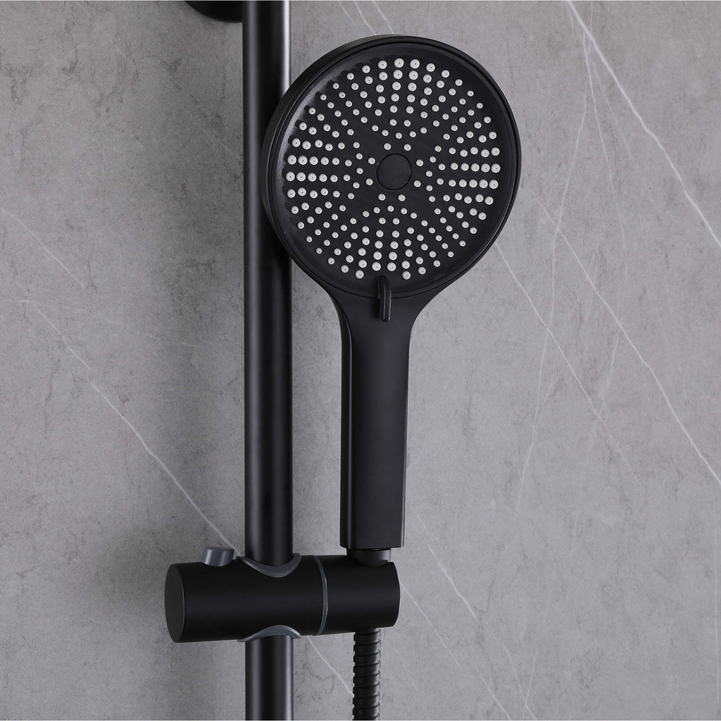 Wall-Mounted Shower System with Handheld Shower and Soap Dish