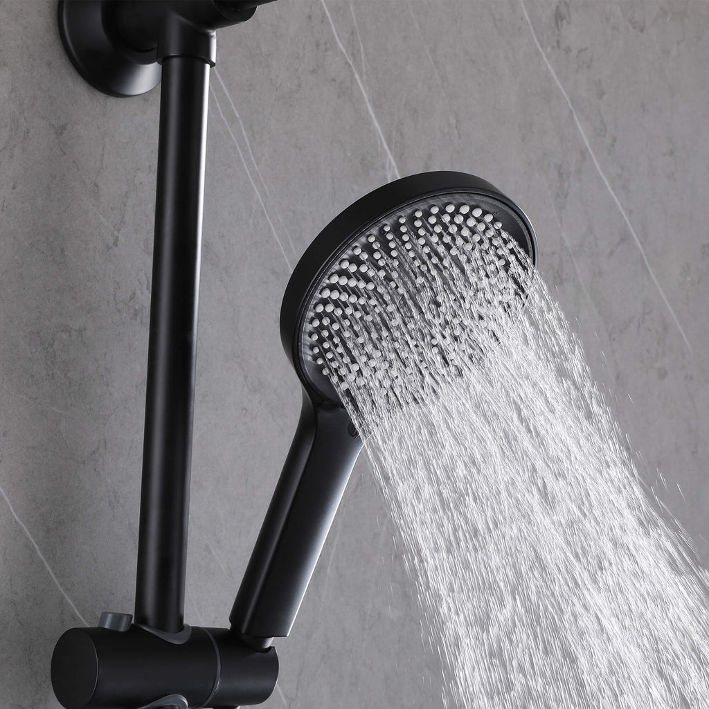 Wall-Mounted Shower System with Handheld Shower and Soap Dish