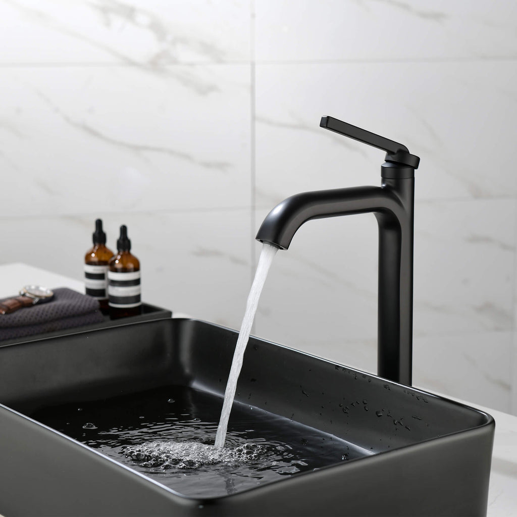 High-Tall Single-Handle Bathroom Sink Faucet for Vessel Sinks