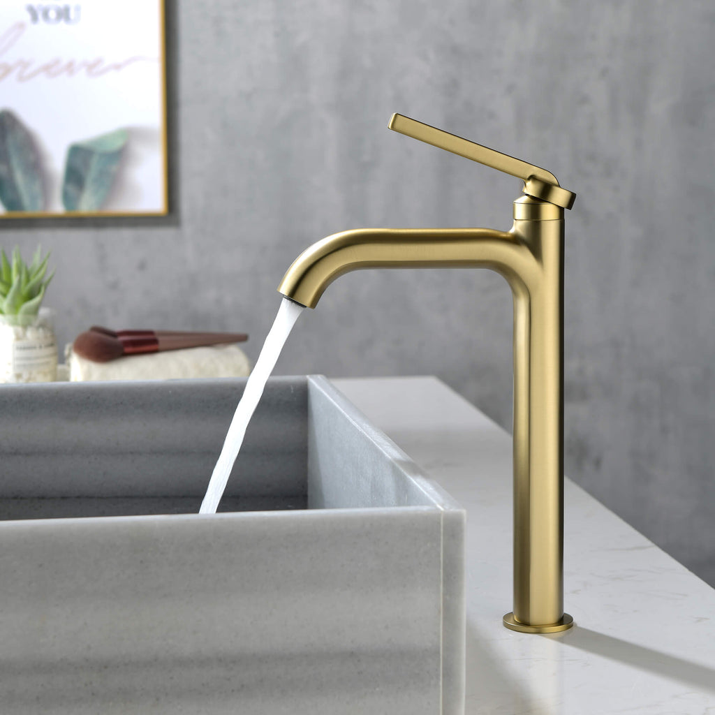 High-Tall Single-Handle Bathroom Sink Faucet for Vessel Sinks