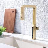Temperature Display Kitchen Faucet with Dual Spray Pull Down Head