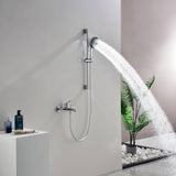 Tub and Shower Faucet Set with Handheld Shower 3 Spray Modes Single Handle Wall-Mounted Mixer
