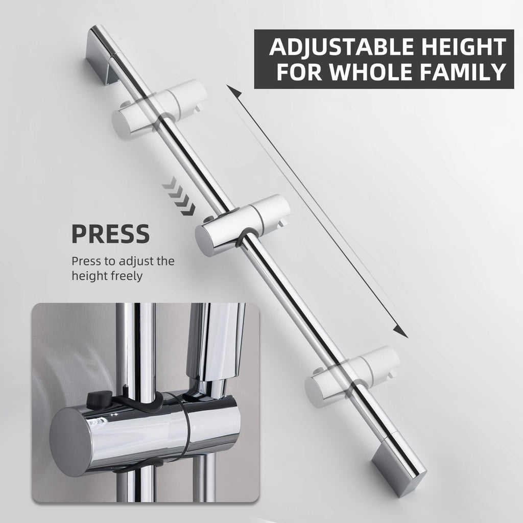 Tub and Shower Faucet Set with Handheld Shower 3 Spray Modes Single Handle Wall-Mounted Mixer
