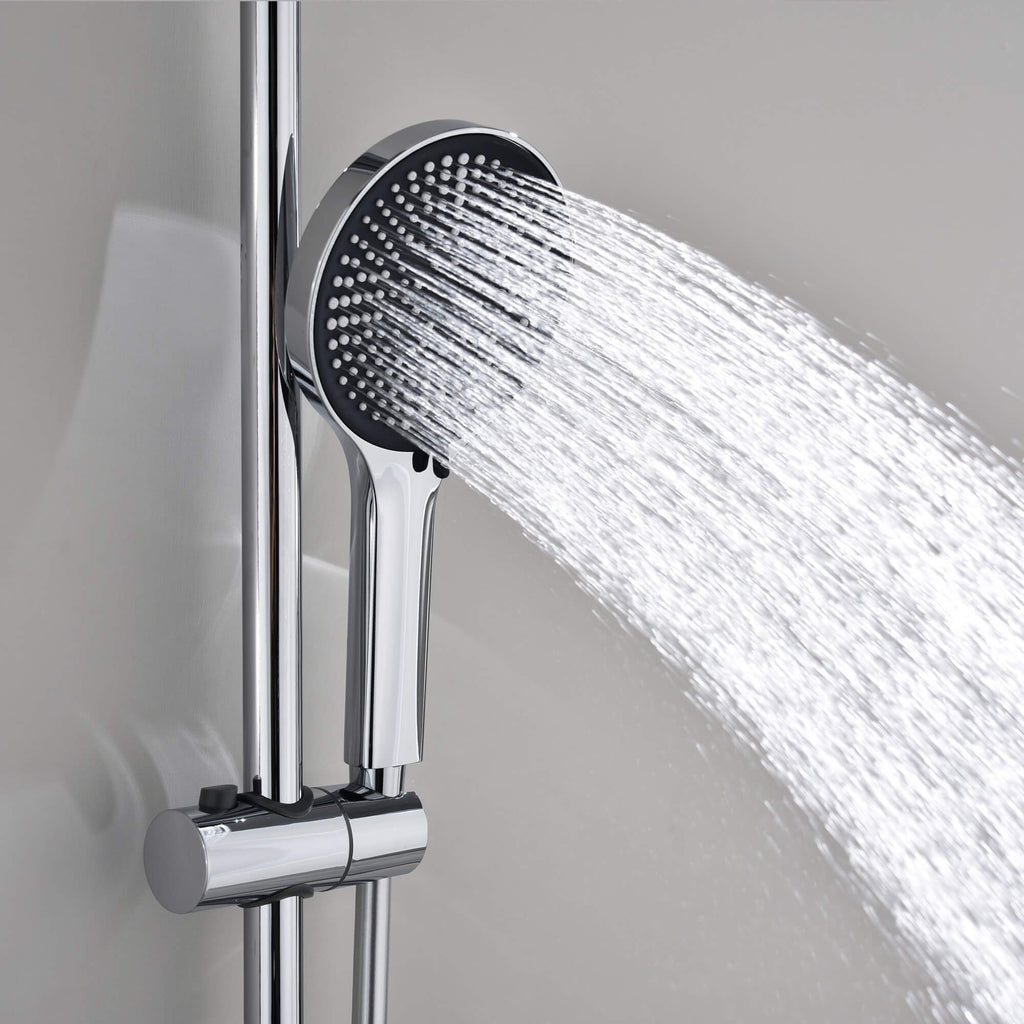 Tub and Shower Faucet Set with Handheld Shower 3 Spray Modes Single Handle Wall-Mounted Mixer
