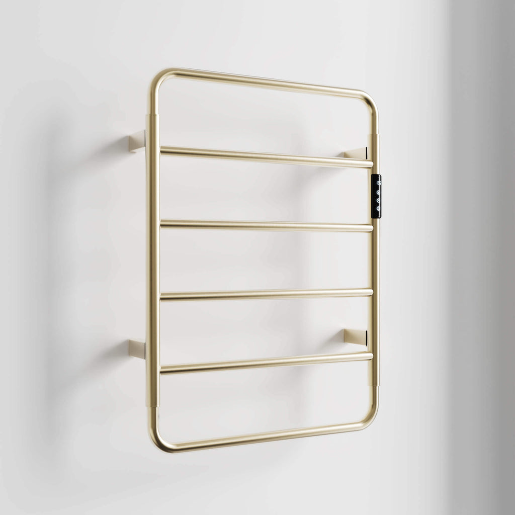 Heated Towel Rack with Shelf Smart Touchscreen Rapid Heating 304 Stainless Steel