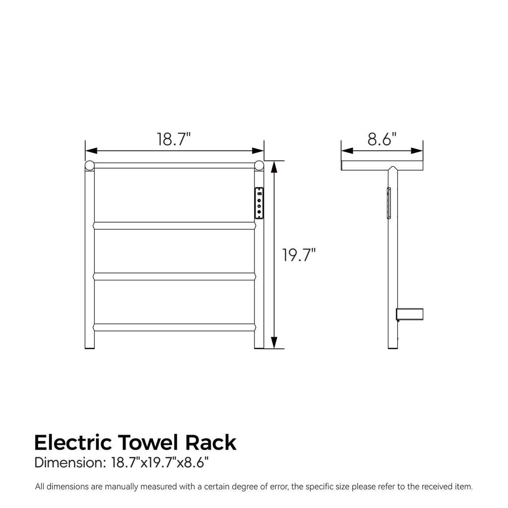 Heated Towel Rack with Shelf Smart Touchscreen and Rapid Heating